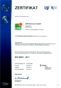 Zertifikat für das Energiemanagement
