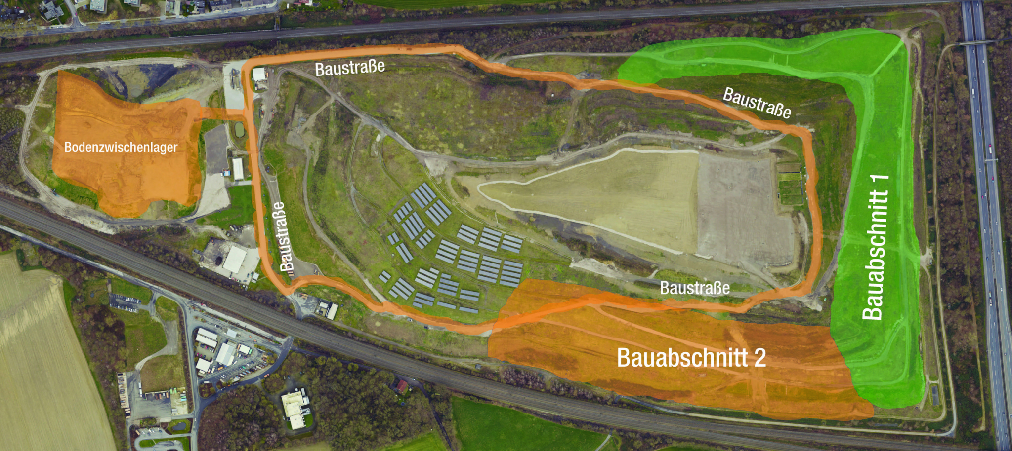 Das Bauvorhaben von oben